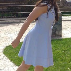 Light blue shirt dress